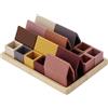 tickit SiliSoft Village Blocks, Set da 16 Pezzi in Silicone Resistente e bambù Naturale, con Blocchi per la casa e cubi Aperti, per Una Costruzione fantasiosa e Creativa e Un Gioco sensoriale, Terra