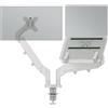 Leitz Supporto per Monitor Singolo da 17'' a 32, Braccio salvaspazio da scrivania ergonomico con Rotazione Sinistra/Destra, Inclinazione e Capacità di Carico fino a 18 kg, Piastra VESA, 65380085