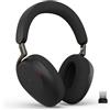 Jabra Evolve3 85 Cuffie Over-Ear Wireless Bluetooth con Microfono per Lavoro, USB-A, AI Chiamate, Cancellazione Rumore Attiva Adattiva, 25h Batteria, per App di Meeting, Nero