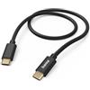 Hama Cavo Fabric USB 2.0 C, connettore di ricarica USB C (480 Mbit/s, nylon, 3 A, placcato oro, 1,5 m) nero