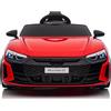 Auto Macchina Elettrica per Bambini 12V RS e-tron GT Sedile Pelle con Telecomand