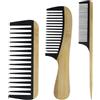 OAOSDH Pettine In Bambù Da 3 Pezzi, Spazzola Per Capelli Antistatica, Ispessita E Non Facile Da Rompere, Adatta A Diverse Acconciature Da Donna.