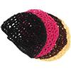 IMIKEYA 4 pezzi - Berretto da notte in rete tessuta a uncinetto, rete per proteggere i capelli, colori assortiti beige caffè, nero, rosa, fucsia, vestibilità elastica per donna adatta