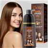 AMZSEA Shampoo colorante per capelli neri, neri per la copertura dei capelli grigi, Shampoo colorante istantaneo per a base di erbe per donne e uomini 420ml(Medium Brown)