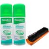 FEI FAN SET: Timodore Spray DEODORANTE Azione Rinfrescante, Protezione Antibatterica Per Piedi e Scarpe 150ml + Spazzola In Legno Con Setole Morbide (2 Spray + 1 Spazzola)