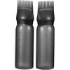 SOLUSTRE 2 Pezzi Bottiglie Applicatore Nero per Tintura Chioma in Pp Scala, Facili da Usare per Applicazione Uniforme, per Hair Dying e Pulizia Chioma a Secco