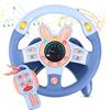 deAO Volante per Auto per Bambini Giocattolo d'Imitazione per Guida Simulata con Effetti Luminosi e Sonori Musicali per Ragazzi e Ragazze - Blu