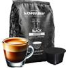 La Capsuleria Caffè BLACK ESPRESSO (160 Capsule) compatibili con Nescafé Dolce Gusto, 10 Confezioni da 16 Capsule, Espresso Intenso dal Profilo Scuro, Aroma Profondo e Gusto Persistente, La Capsuleria
