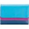 mywalit portafoglio di pelle double flap purse/wallet - 250-177 - mare