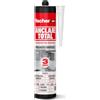 fischer - Ancoraggio totale, adesivo di montaggio rapido in 3 secondi, colla forte multimateriale supporta fino a 600 kg/m², falegnameria, controsoffitti, battiscopa, rivestimenti (290 ml) bianco