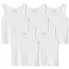Amazon Essentials Canottiera Intima in Jersey di Cotone Bambine e ragazze, Pacco da 5, Nero, 4 anni