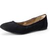 Amazon Essentials Ballerine Belice da donna, in microsuede, nero, larghezza 40