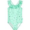 Playshoes Costume da Bagno per Bambina, tavola da Surf Color Menta, 122/128 cm