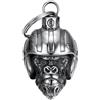 MOCY BELL - Moto campana MONKEY BIKER Portafortuna MOCY BELL Acciaio inox Argento