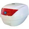 mlink Bauletto Universale per Moto e Scooter 28L Bianco con Serratura Riflettori e Piastra di Montaggio Inclusa