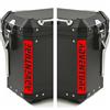 BLACK DOVES GRAPHICS 2pz ADESIVI FLUORESCENTI compatibili con Motorrad R 1200 1250 1150 F 800 650 F700 GS A R1200GS R1200 per Touratech Motorcycle Aluminium Panniers VALIGIE LATERALI (rosso fluo)