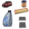 OP Kit tagliando 3 filtri + 4L olio 5W-30 Q8 compatibile con Citroen c3 ii 1.4 Benzina 2009-2016
