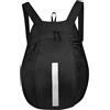 Generico Zaino Moto Uomo Donna Impermeabile Zaino da Portacasco, Zainetto da Motociclista Grande Borsa Casco Moto, Borsa da Basket Espandibile Zaini da Ciclismo, Nero