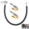 Quonex 2 Pezzi Adattatore per Valvola Pneumatico 8mm, Gonfiatore da 40cm di Estensione, Punta di Gonfiaggio Flessibile in Ottone per Pompa e Compressore, Prolunga di Valvola Impermeabile per Auto Moto Bici