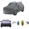 farbrothersonline COPRIAUTO TELO FELPATO 250G PER ANTIGRANDINE IMPERMEABILE COPRI AUTO CAPPOTTA COPERTURA CON ZIP LATERALE TAGLIA SPECIFICA COMPATIBILE CON VOLKSWAGEN Golf GTI 2.0 245CV TSI DSG 5p. BMT