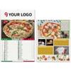 Calendario Pizza illustrato 12 mesi, carta lucida 29x47 cm Personalizzate o neutre