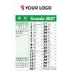 Calendario Olandese Notes trimestrale rosso blu verde 29x47 cm Personalizzate o neutre