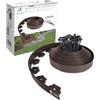 VOUNOT® Bordo Giardino Flessibile, Bordi Aiuole Plastica, con 30 Chiodi di Fissaggio, Lunghezza 10m, Altezza 5cm, Spessore 4mm, Marrone