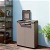 Dmora Armadio da Esterno Masone 39x68x85h cm Grigio Impermeabile Apertura Battente, Mobile da Giardino 2 Ante Made in Italy