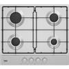 Beko HIAG64223SX - Fornello a gas con 4 bruciatori