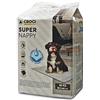 Croci Super Nappy - Tappetini Igienici per Cani 60X40 cm 10 Pezzi - Traverse Cani e Animali Domestici, per Pipi Cane e Gatto Ultra Assorbenti Usa e Getta, Antistrappo e Antiodore