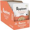 Applaws Cibo Umido Naturale al 100% per Gatti, Petto di Pollo con Salmone in Brodo - Confezione da 12 x 70g Bustine