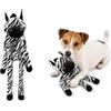 Flamingo giochi per cani - zebra Zira nero e bianco S - peluche morbido con squeaker - gioco senza imbottitura - 16x11x56cm