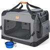 Morpilot Trasportino per Cani Gatto 60x42x42cm, Borsa da Trasporto Cane con Materasso Ciotola per cani pieghevole Box Scatola Pieghevole Viaggio per Animali Domestici