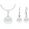 Goldwinter Collana con ciondolo e orecchini in vero argento Sterling viola e sacchetto regalo nero e Argento, colore: Nero , cod. NB5XBEB5