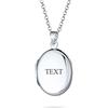 Bling Jewelry Ciondolo Collana In Argento .925 Semplice Cupola Ovale Cerchio Tradizionale Portagioie Personalizzato Incisione Foto Medaglione Per Donne Adolescenti Contiene Foto Immagini Piccole Medie Grandi