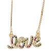 inSCINTILLE Collana con Scritta Love e Strass Colorati