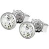 NKlaus coppia di orecchini a perno 5,0mm oro bianco 333 8 carati orecchini in cristallo zirconia bianco bianco signore uomini orecchini a perno