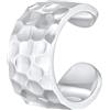 Kuzzoi Ear Cuff - Orecchino singolo da uomo, 6 x 13 mm, design a martello, 1 orecchino per uomo in argento sterling 925, Argento sterling