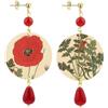 Lebole Maison Lebole Orecchini Donna, Orecchini Donna Pendenti Eleganti e Leggeri, in Ottone Galvanizzato Oro con Pietre Naturali, Gioielli Artigianali Made in Italy, Regalo Donna dal Design Esclusivo
