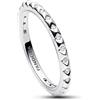 PANDORA ME Anello Pyramids in argento Sterling con borchie e zirconi cubici trasparenti, 62