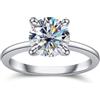 AOMEKASO Anello Donna-1CT Anello in Moissanite-con Certificato GRA, Design Quattro Griffe, Argento Sterling 925, Colore D, Purezza VVS1, Taglio al Plasma, Adatto per: Quotidiano/Gala/Appuntamento/Matrimonio