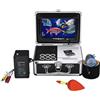 TRPLFGHZ Fotocamera da pesca, Kit telecamera for la pesca con monitor da 7 pollici e fish finder subacqueo videoregistratore DVR 8 GB, visione notturna a colori IR, sul ghiaccio(With DVR x 15M Cable)