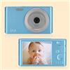 ZADCCS Videocamera, Videocamere digitali vintage da 44 MP Registrazione time-lapse Videocamera fotografica 4K Videoregistratore compatto Vlog for regalo for bambini(No SD Card,Blauw)
