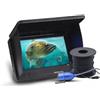 TRPLFGHZ Fotocamera da pesca, Fish Finder portatile con video LCD da 5,0/4,3 pollici, subacqueo a 220°, telecamera pesca impermeabile IPS 1080P, durata di 9 ore, visione notturna(20m line 4.3 inch HD)