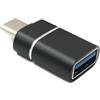 System-S Adattatore USB 3.1 tipo C maschio a 3.0 A femmina 5 Gbps 100 W in bianco e nero