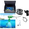 TRPLFGHZ Fotocamera da pesca, Kit video fishfinder, telecamera for la pesca, visione notturna, monitor LCD da 4,3/5 pollici, profondità 80-100 m, set di telecamere subacquee(5 inch)