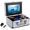 TRPLFGHZ Fotocamera da pesca, Telecamera subacquea for la pesca, monitor da 7 pollici, 1000 TVL, IP68 impermeabile, cavo 15 m/30 m, parasole for esterni, fishfinder for invernale(15M Cable with DVR)