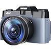 ZADCCS Videocamera, Fotocamera digitale da 48 MP for fotografia 3quot;Flip Screen Selfile Camcorder 4K Stream Macro Lens Streaming Videocamera(32G TF Card,With Lens-01)