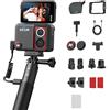 SJCAM SJ30 8K Action Camera, 7H Power, 2.5 pollici Flip Touch Screen, Controllo vocale, 140 ° grandangolare FOV, SteadyMotion 2.0, Low Light Motion | Zoom 8X, 30M telecamere subacquee impermeabili