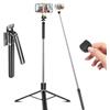 FAYAZ Bastone per selfie all-in-one - stabilità Tri-Pod, luce staccabile, telecomando Bluetooth e rotazione a 360°, perfetto per selfie, streaming live, foto e binge-watching
